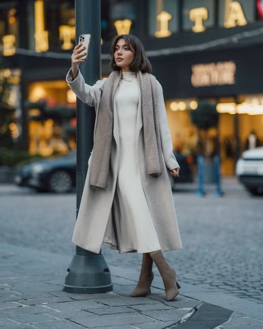 Vestido Midi Canelado